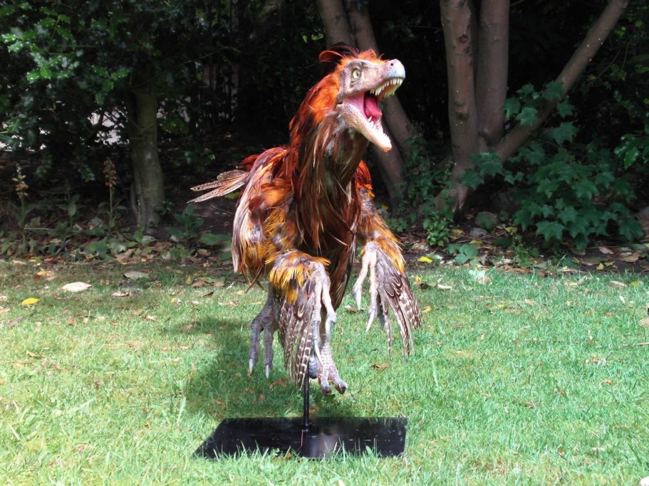 Full size 3D printed velociraptor