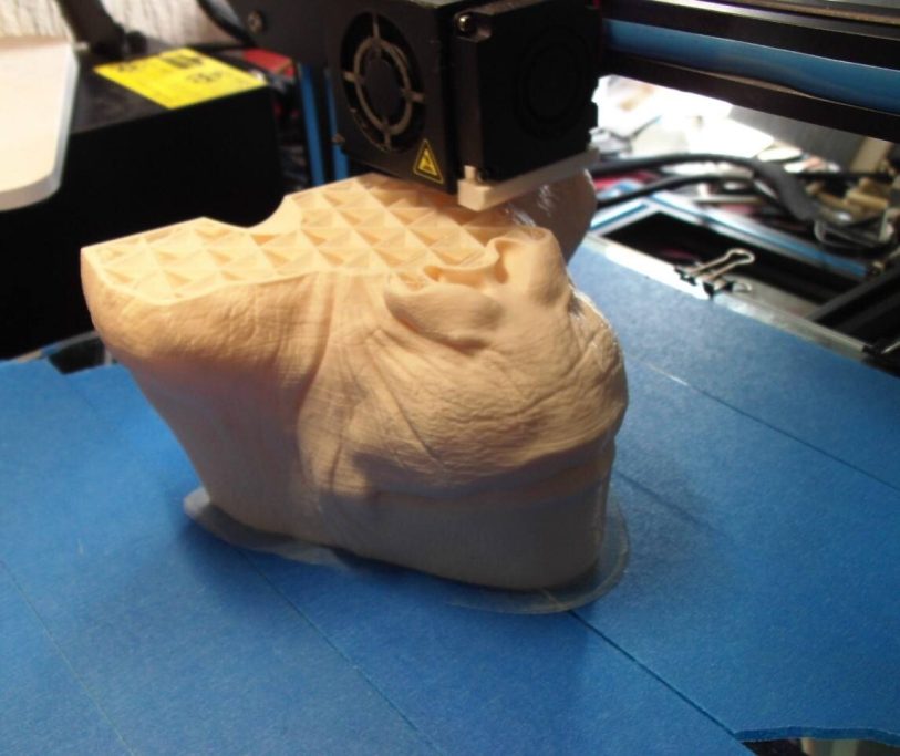 Digital file on the print bed